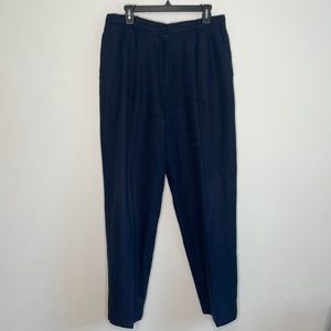 100% wool fully lined navy women’s trousers vintage made in the USA